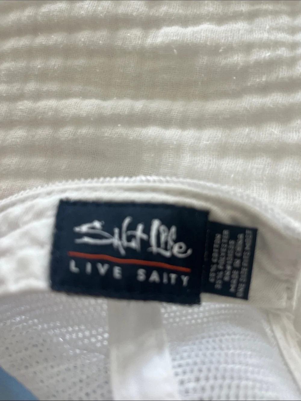 Salt Life Light Blue and White Trucker Hat with Patch